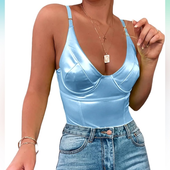 Satin corset tank - Picture 1 of 7